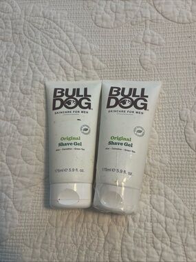 Lot Of 2 Tubes, Bull Dog Original Shave Gel, Natural Skincare for Men 5.9oz